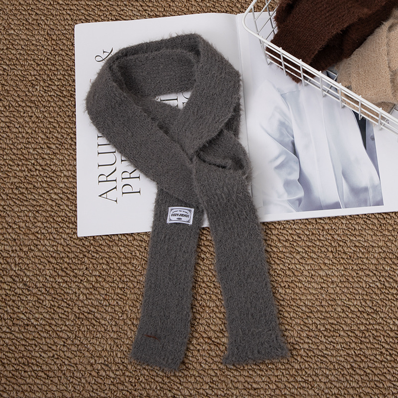 Korejskog stila tanak dugi plišani šal s prugama, warp knitting, 100% poliester, za sve sezone