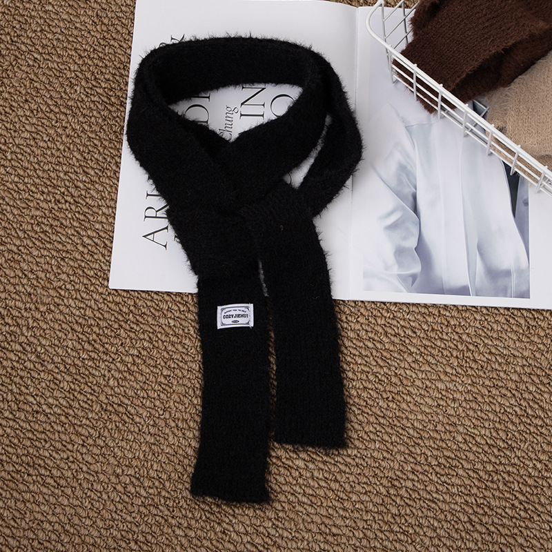Korejskog stila tanak dugi plišani šal s prugama, warp knitting, 100% poliester, za sve sezone