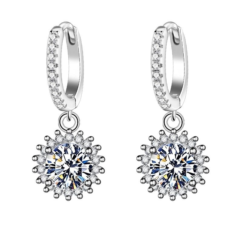 Cercei cu formă geometrică, cupru alb, stil coreean, vară 2024