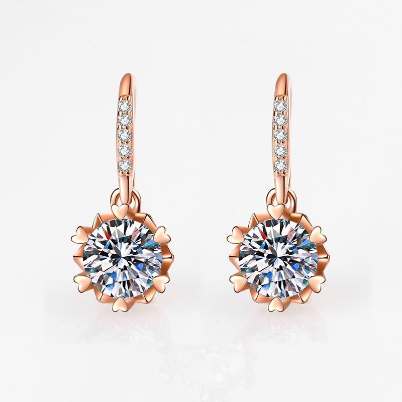 Cercei cu formă geometrică, cupru alb, stil coreean, vară 2024