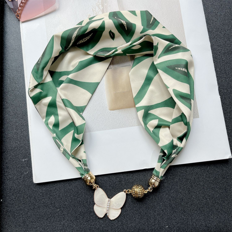 Könnyű nyakkendő mágneses csattal, koreai stílusú, nyárra, mesterséges selyem, sima szövés, nyomtatott dizájn