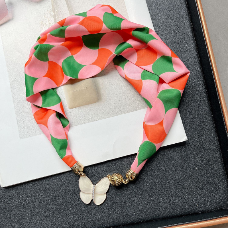 Könnyű nyakkendő mágneses csattal, koreai stílusú, nyárra, mesterséges selyem, sima szövés, nyomtatott dizájn