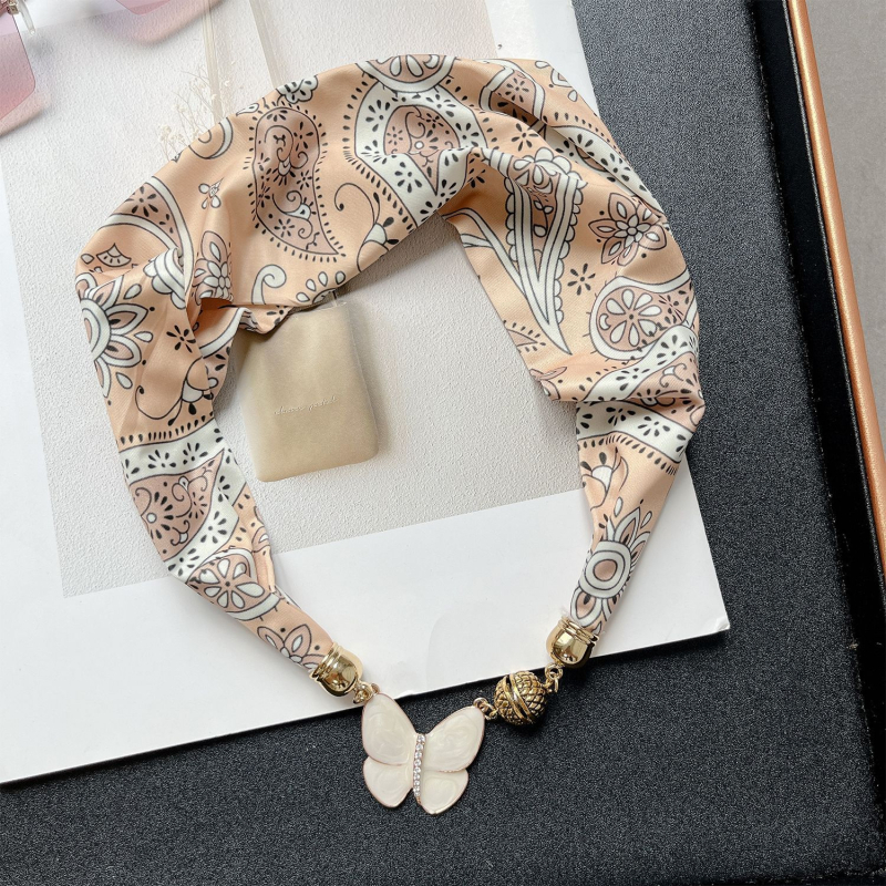 Könnyű nyakkendő mágneses csattal, koreai stílusú, nyárra, mesterséges selyem, sima szövés, nyomtatott dizájn