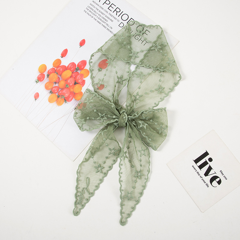 ilyEe eșarfă pentru cap din dantelă — warp‑knitted poliester, peste 96% poliester, Primăvara 2024