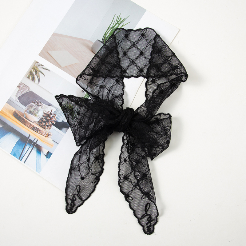 ilyEe eșarfă pentru cap din dantelă — warp‑knitted poliester, peste 96% poliester, Primăvara 2024