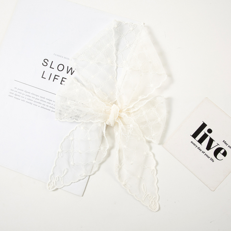 ilyEe eșarfă pentru cap din dantelă — warp‑knitted poliester, peste 96% poliester, Primăvara 2024