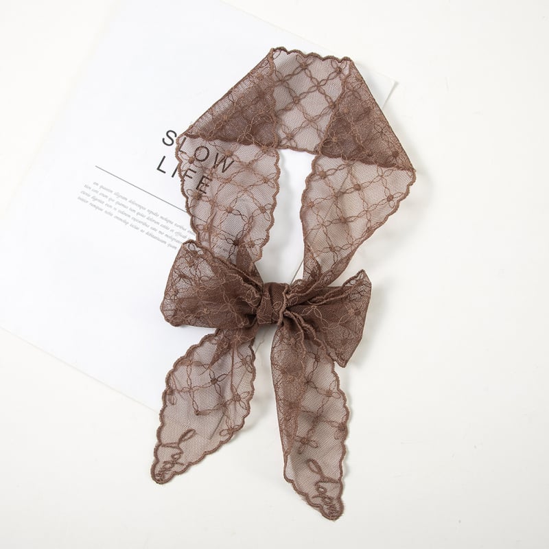 ilyEe eșarfă pentru cap din dantelă — warp‑knitted poliester, peste 96% poliester, Primăvara 2024