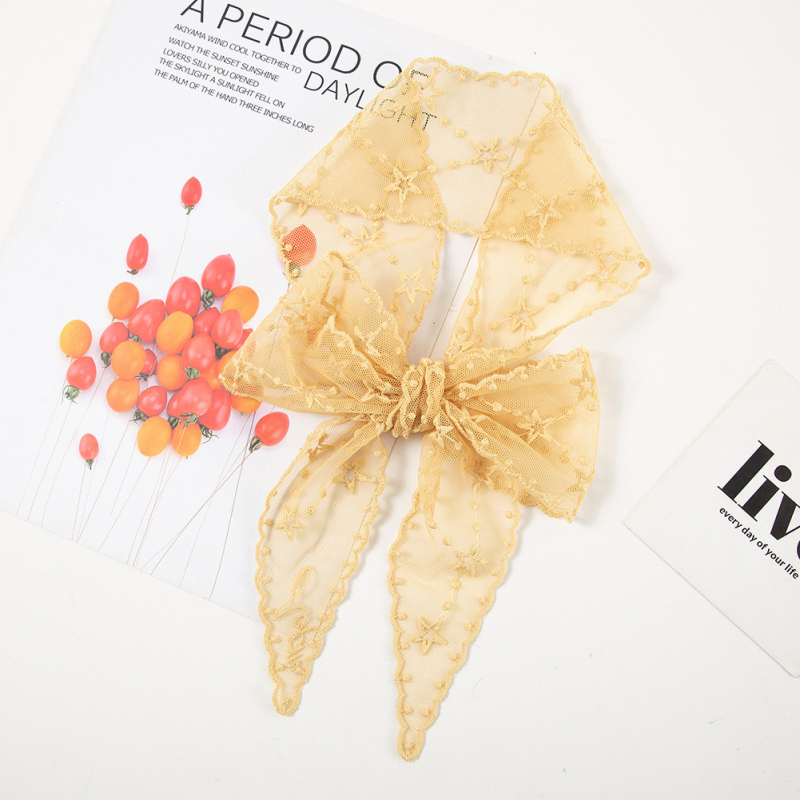 ilyEe eșarfă pentru cap din dantelă — warp‑knitted poliester, peste 96% poliester, Primăvara 2024