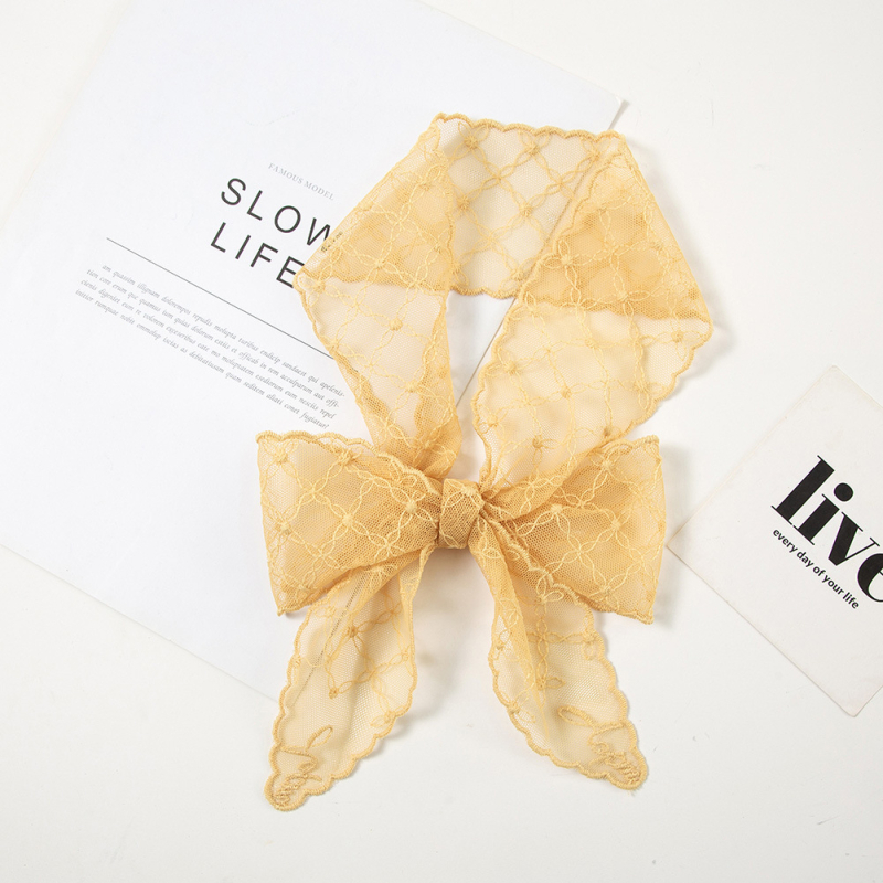 ilyEe eșarfă pentru cap din dantelă — warp‑knitted poliester, peste 96% poliester, Primăvara 2024