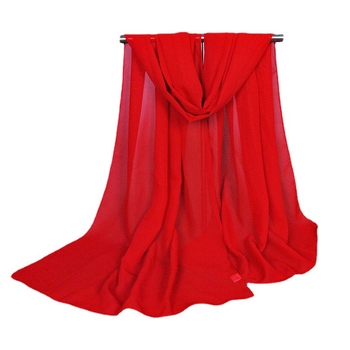 Georgette chiffon sál, egyszerű szövésű poliészter anyag, középhosszú, divat kiegészítő felnőtteknek, márka LMLAVEN