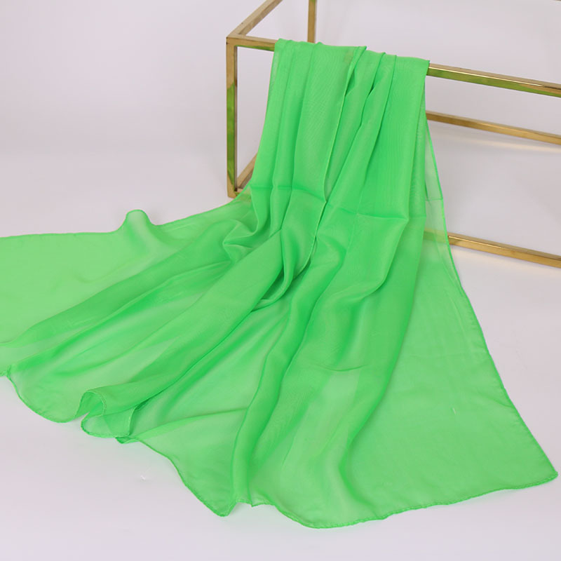 Georgette chiffon sál, egyszerű szövésű poliészter anyag, középhosszú, divat kiegészítő felnőtteknek, márka LMLAVEN