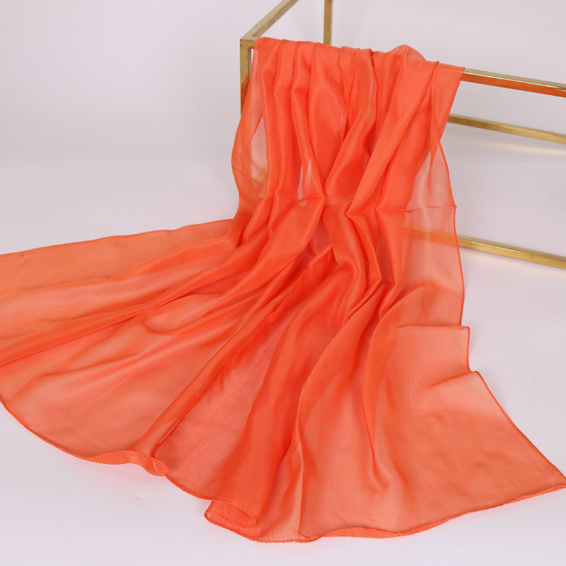 Georgette chiffon sál, egyszerű szövésű poliészter anyag, középhosszú, divat kiegészítő felnőtteknek, márka LMLAVEN