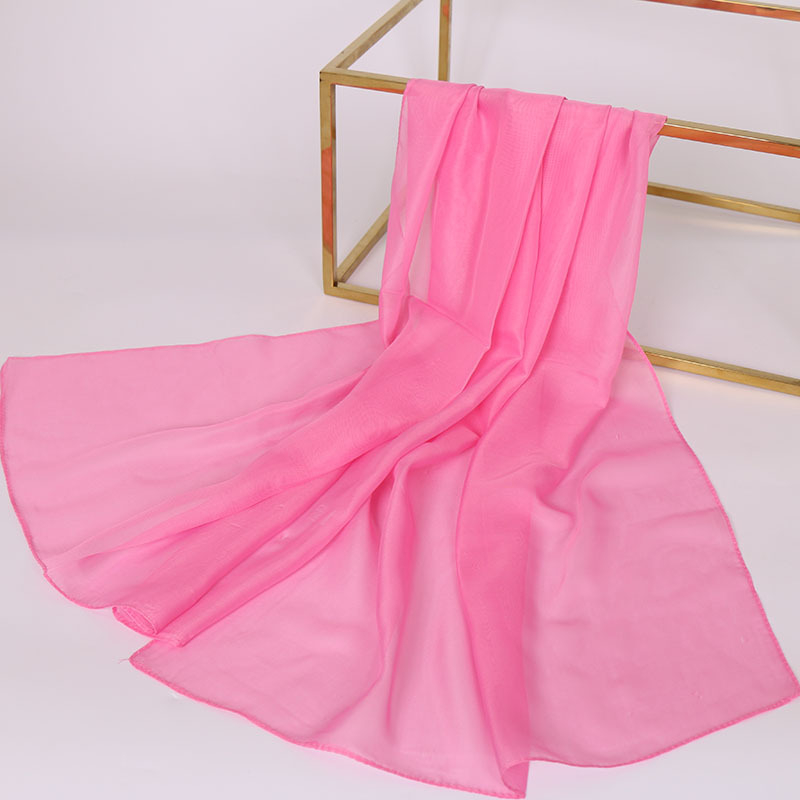 Georgette chiffon sál, egyszerű szövésű poliészter anyag, középhosszú, divat kiegészítő felnőtteknek, márka LMLAVEN