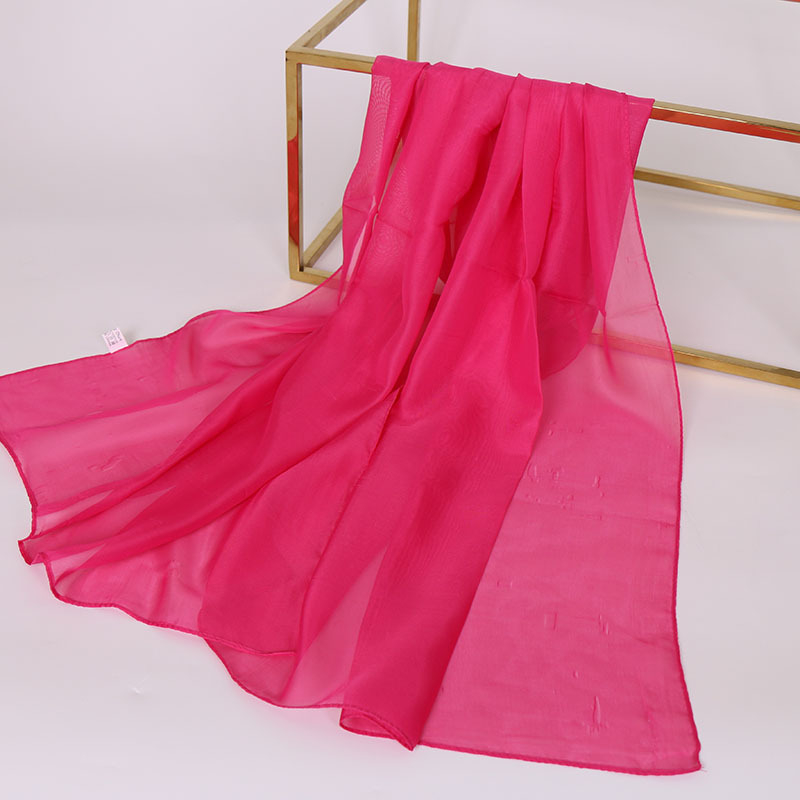 Georgette chiffon sál, egyszerű szövésű poliészter anyag, középhosszú, divat kiegészítő felnőtteknek, márka LMLAVEN