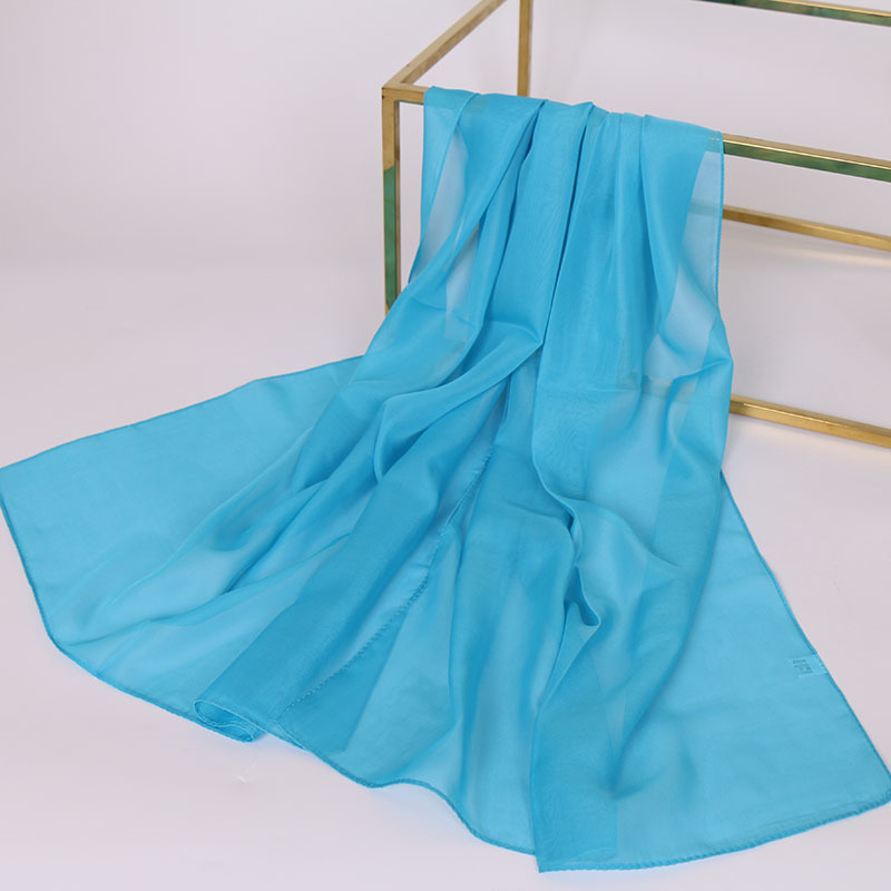 Georgette chiffon sál, egyszerű szövésű poliészter anyag, középhosszú, divat kiegészítő felnőtteknek, márka LMLAVEN