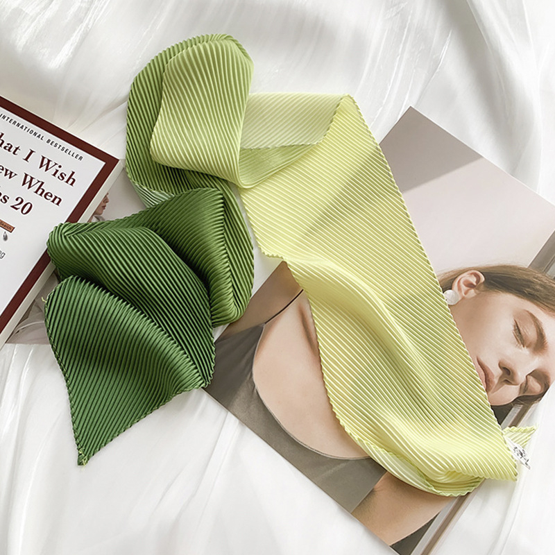 Șal pentru femei în stil coreean, textură zburlită, din mătase artificială, țesătură simplă