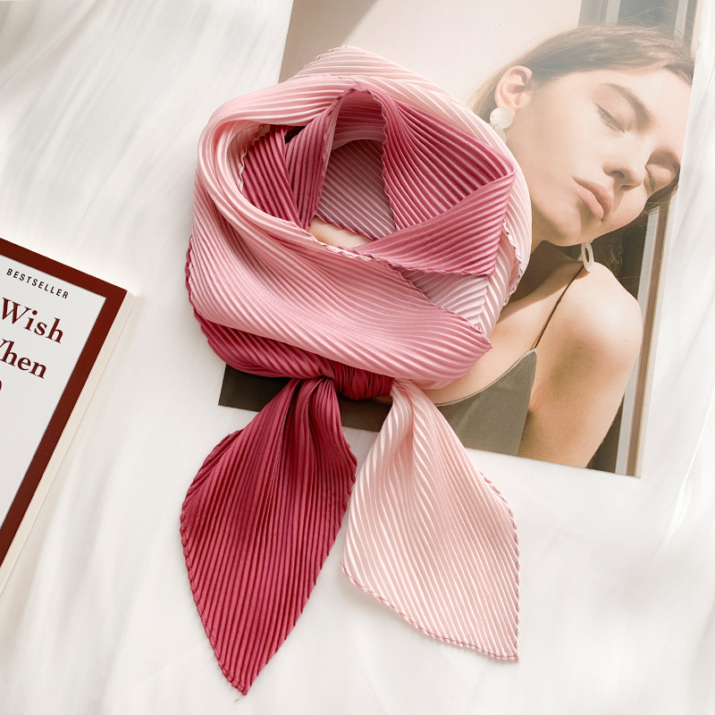 Șal pentru femei în stil coreean, textură zburlită, din mătase artificială, țesătură simplă