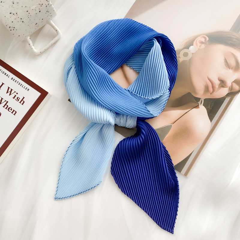 Șal pentru femei în stil coreean, textură zburlită, din mătase artificială, țesătură simplă