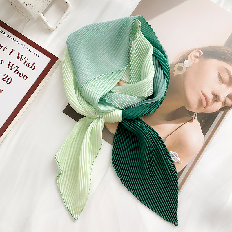 Șal pentru femei în stil coreean, textură zburlită, din mătase artificială, țesătură simplă