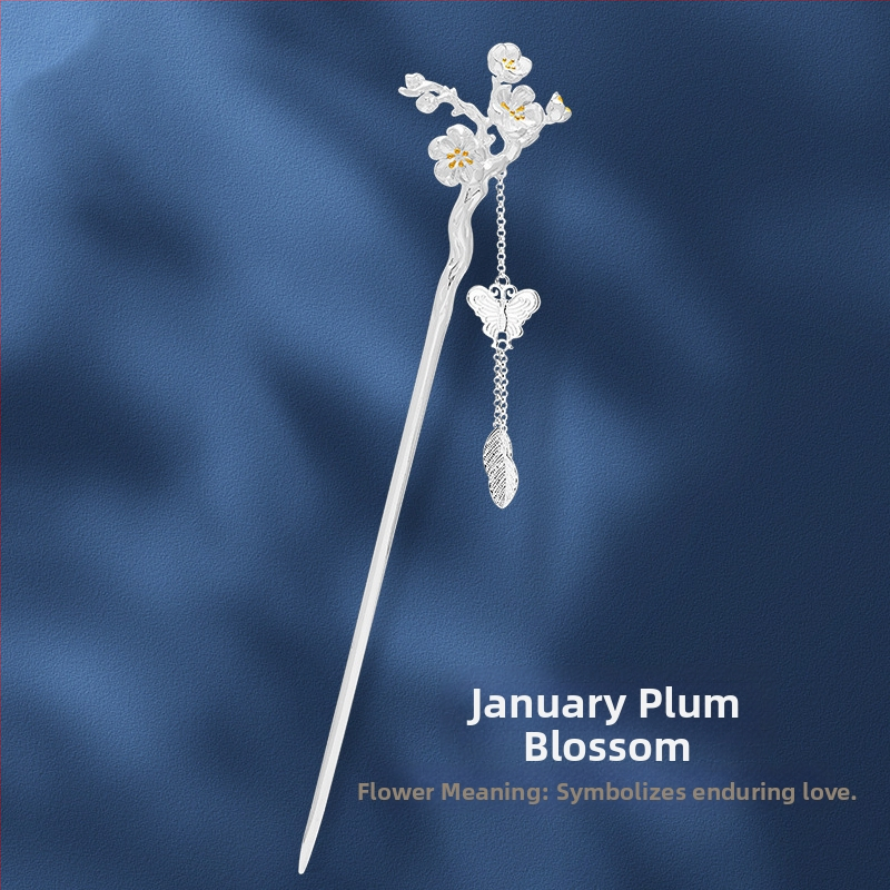 Vase juukseklips liblika sagulitega, rahvusliku stiiliga, geomeetriline kujundus, elektroplaaditud, eraldi pakendis