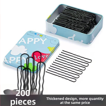 U-kujuline juukseklips, metallist juuksekleep, nähtamatu fikseerimispin lastele