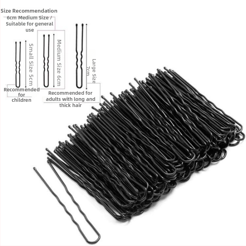 U-kujuline juukseklips, metallist juuksekleep, nähtamatu fikseerimispin lastele