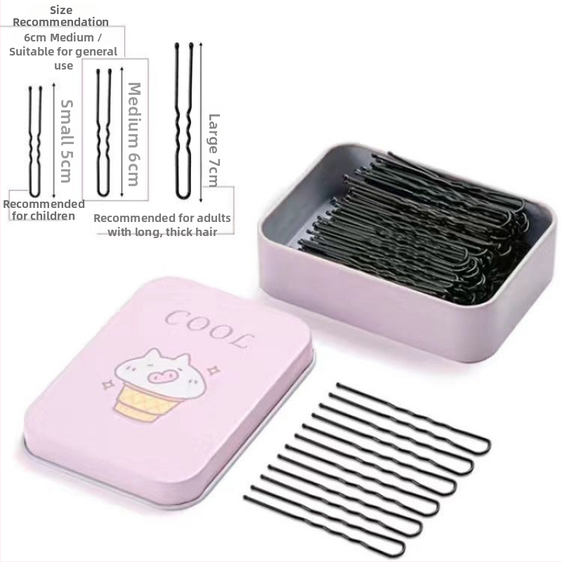 U-kujuline juukseklips, metallist juuksekleep, nähtamatu fikseerimispin lastele