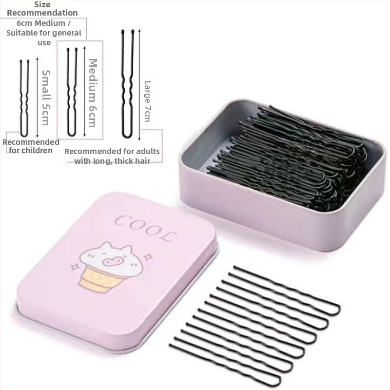 U-kujuline juukseklips, metallist juuksekleep, nähtamatu fikseerimispin lastele