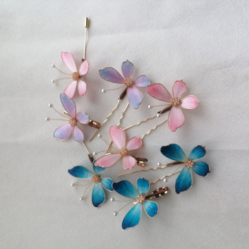 Juukseaksessuaar liblika motiiviga, siidilõng, retro stiil, 2025 kevad