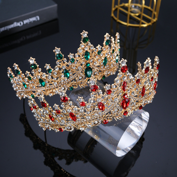 Vjenčana tiara za kosu (Materijal: staklo; Oblik: kruna; Obrada: elektroplatiranje; Kristal tip: kristali; Stil: ženski)