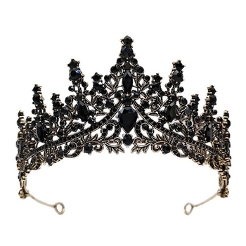 Vjenčana tiara za kosu (Materijal: staklo; Oblik: kruna; Obrada: elektroplatiranje; Kristal tip: kristali; Stil: ženski)