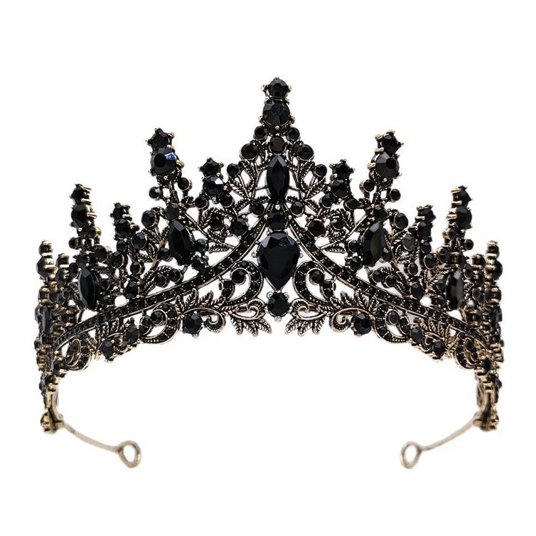 Vjenčana tiara za kosu (Materijal: staklo; Oblik: kruna; Obrada: elektroplatiranje; Kristal tip: kristali; Stil: ženski)