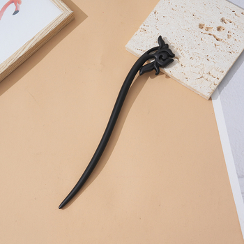 Juukseklammer sandalipuust – vintage stiil, geomeetriline disain, kohandatav