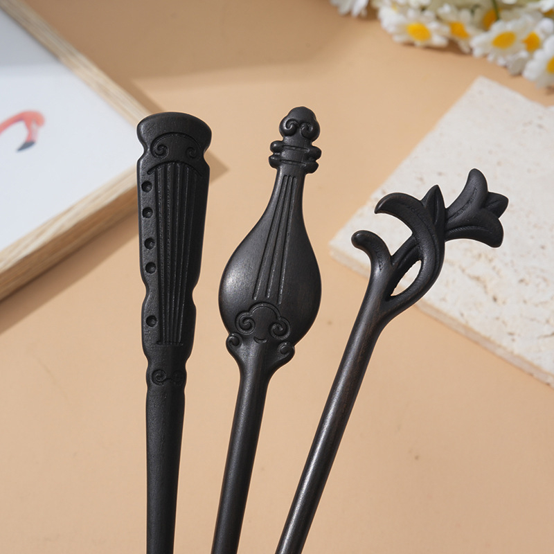 Juukseklammer sandalipuust – vintage stiil, geomeetriline disain, kohandatav