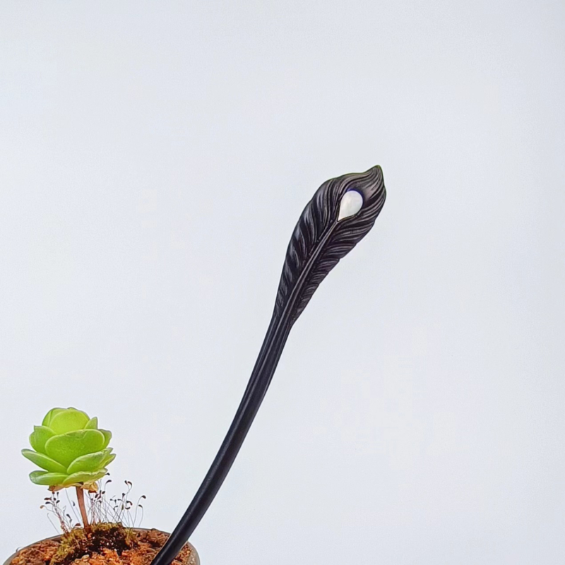 Juukseklammer sandalipuust – vintage stiil, geomeetriline disain, kohandatav