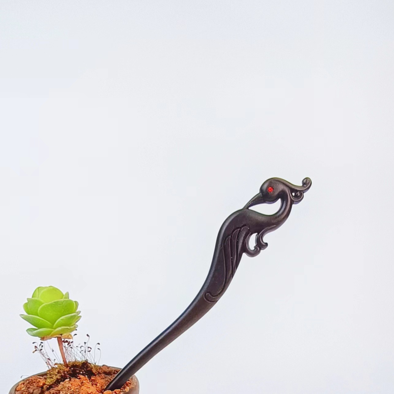 Juukseklammer sandalipuust – vintage stiil, geomeetriline disain, kohandatav