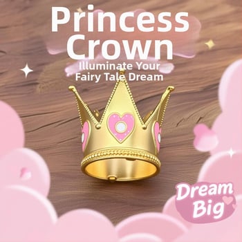 Coroană pentru copii pentru decorul tortului de ziua de naștere – aliaj, placare electrolitică, stil desen animat, formă coroană, cristal