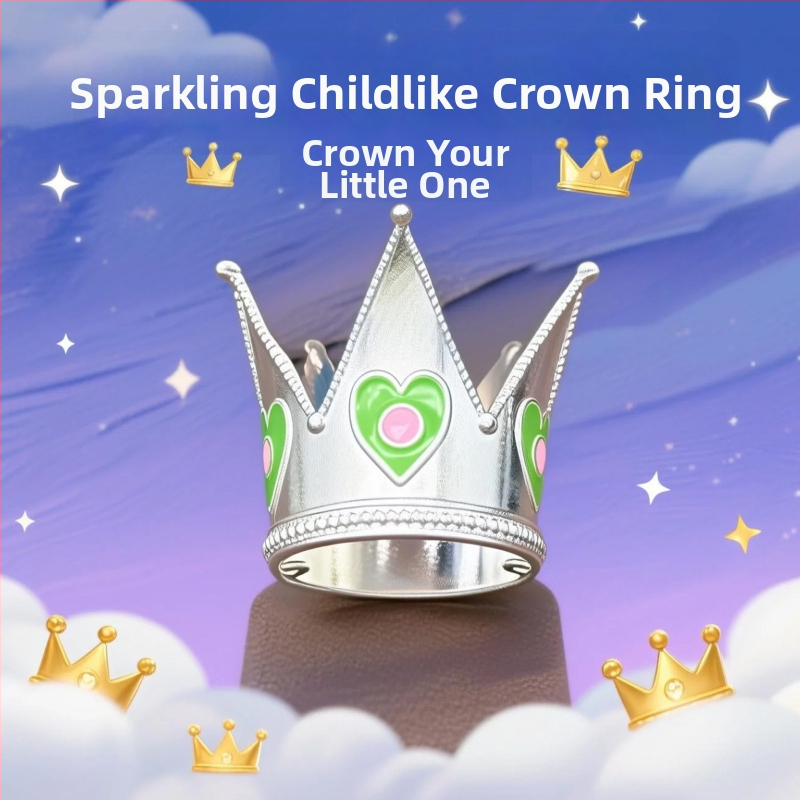 Coroană pentru copii pentru decorul tortului de ziua de naștere – aliaj, placare electrolitică, stil desen animat, formă coroană, cristal