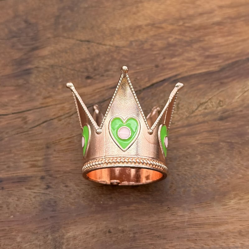 Coroană pentru copii pentru decorul tortului de ziua de naștere – aliaj, placare electrolitică, stil desen animat, formă coroană, cristal