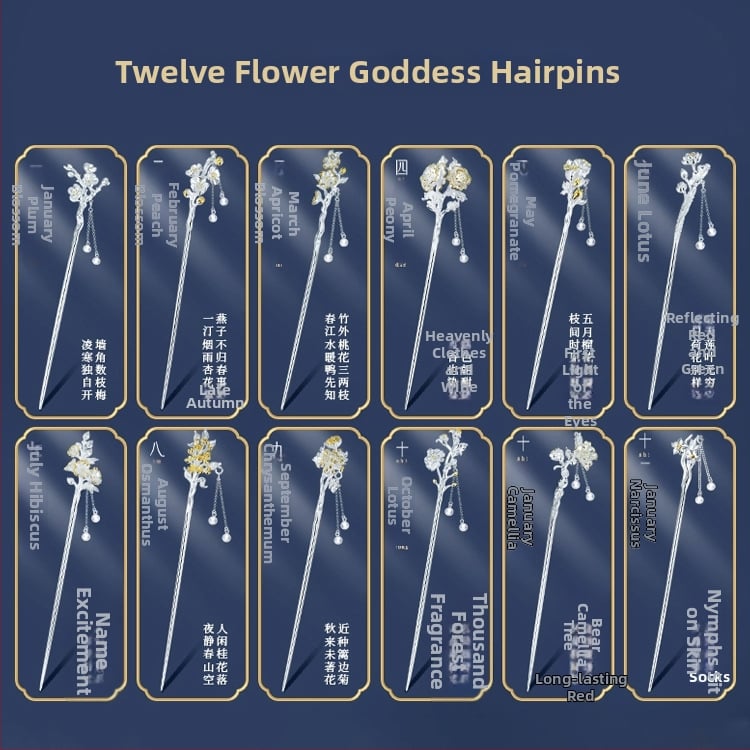 Vaskist juukseklips antiikse lillemotiiviga, elektroplaadi viimistlus