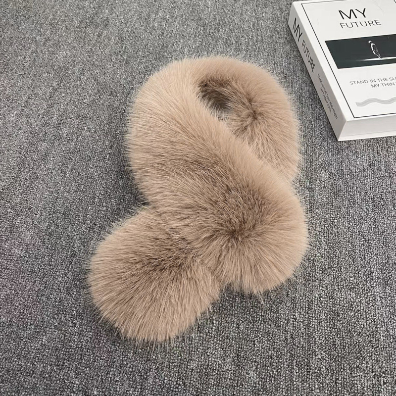 Šal od umjetne lisice, akrilni Warp-Knit, samostalno grijanje, zima, dvostrano toplo
