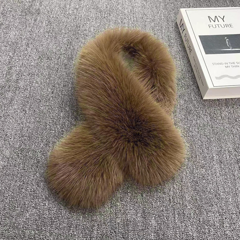 Šal od umjetne lisice, akrilni Warp-Knit, samostalno grijanje, zima, dvostrano toplo