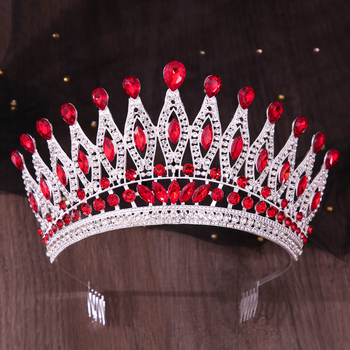 Vjenčana tiara od legure, ručna izrada, rhinestone kristali, oblik krune, ženski dodatak za glavu