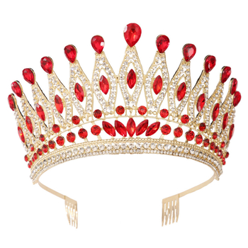 Vjenčana tiara od legure, ručna izrada, rhinestone kristali, oblik krune, ženski dodatak za glavu
