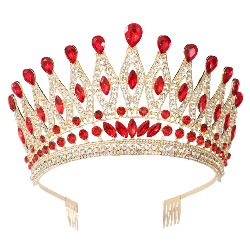 Vjenčana tiara od legure, ručna izrada, rhinestone kristali, oblik krune, ženski dodatak za glavu