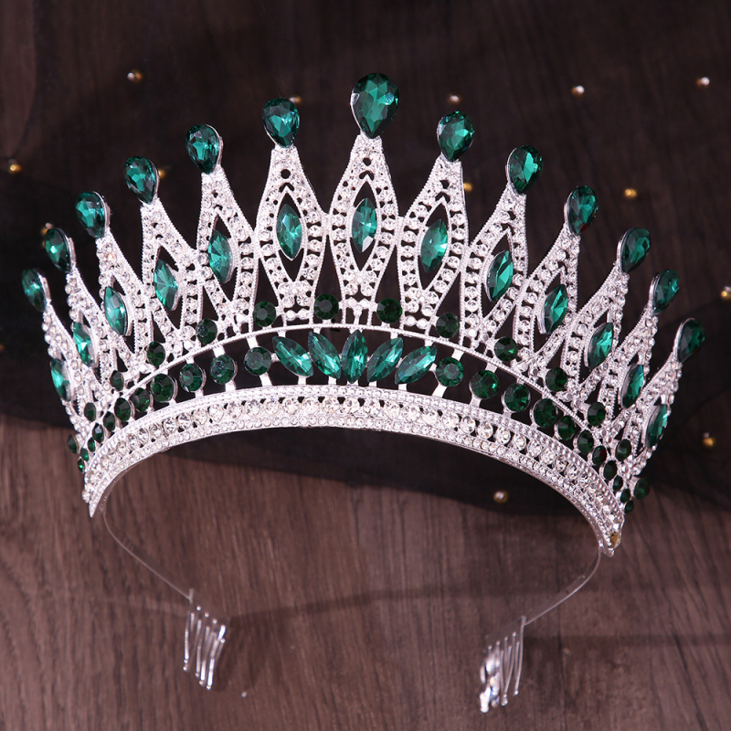 Vjenčana tiara od legure, ručna izrada, rhinestone kristali, oblik krune, ženski dodatak za glavu