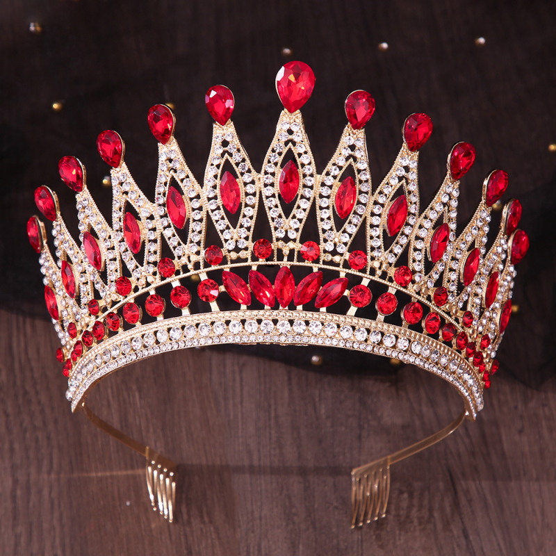 Vjenčana tiara od legure, ručna izrada, rhinestone kristali, oblik krune, ženski dodatak za glavu