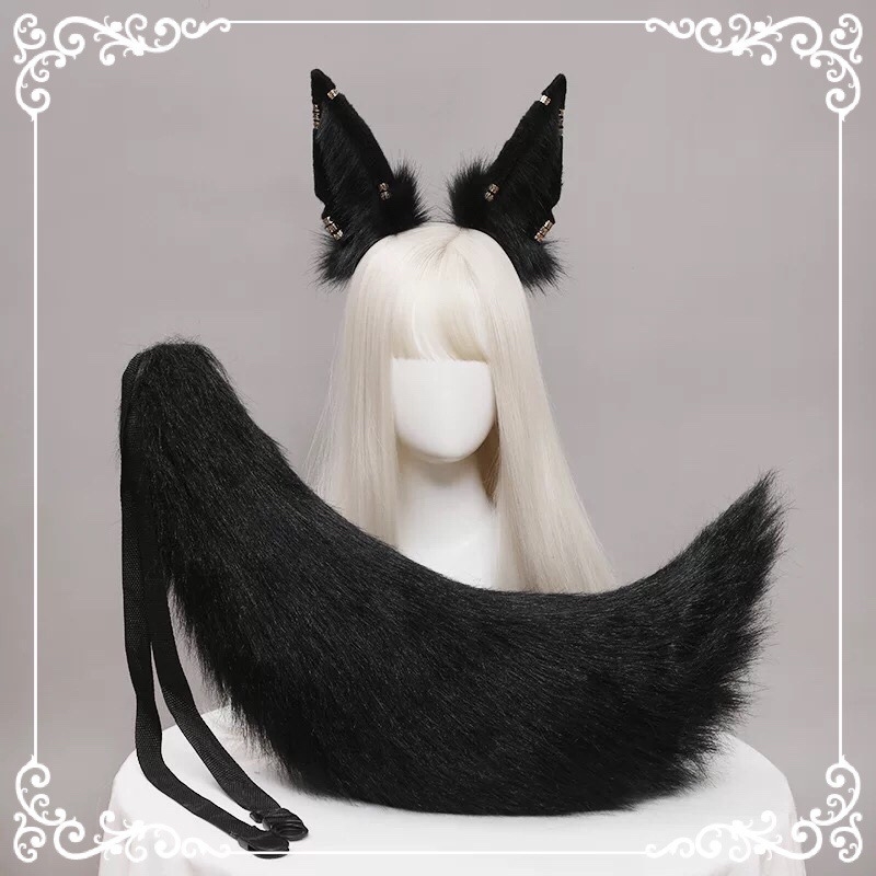 Anubise šakala kõrvade cosplay peavõru - elastsed kõrvad, Lolita aksessuaar lastele