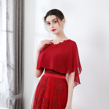 Șal din chiffon pentru mireasă și domnișoare de onoare, protecție solară ușoară, monocrom