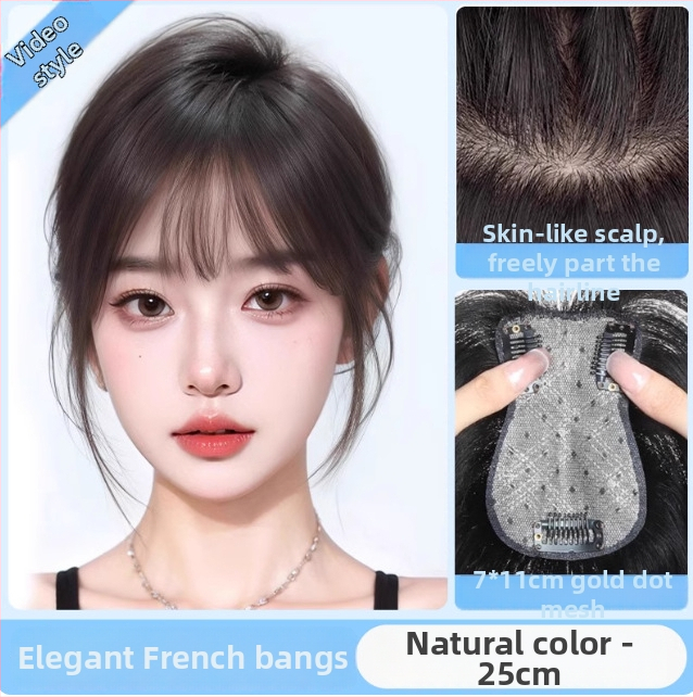 Topper juuksed inimeste juustest, mudel F520, kinnitamise mehhanism, sirged juuksed, sobib värvimiseks ja permimiseks